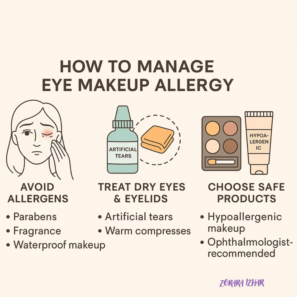 how to manage eye makeup allergy or sensitive eyes